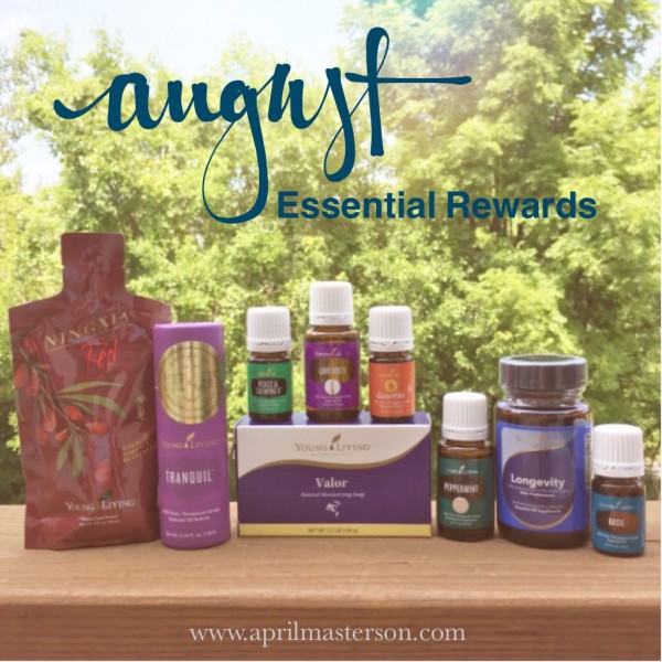 August Young Living Essential Rewards