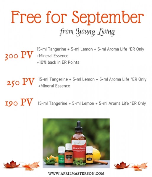 Young Living September 2015 Promotion