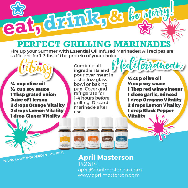 Essential oil marinades