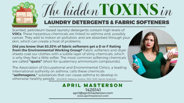 Toxins in laundry detergent and fabric softeners