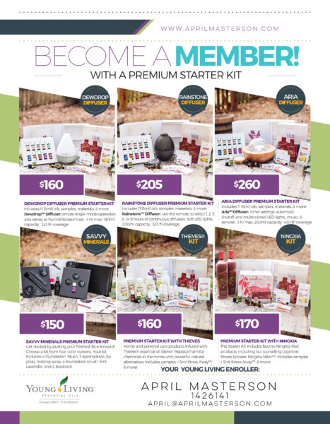 Young Living 2018 Premium Starter Kit Options